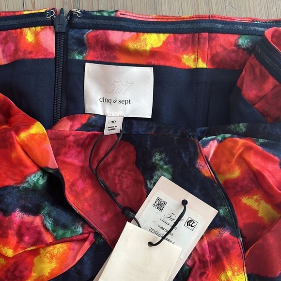 🆕 Cinq á Sept Silk Floral Trini Halter Mini Wrap Dress - Picture 11 of 12